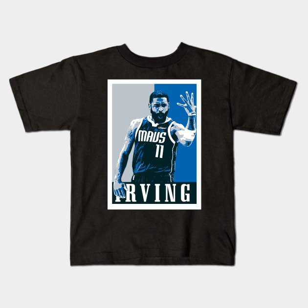 Kyrie Irving Pop Art Style Kids T-Shirt by mia_me